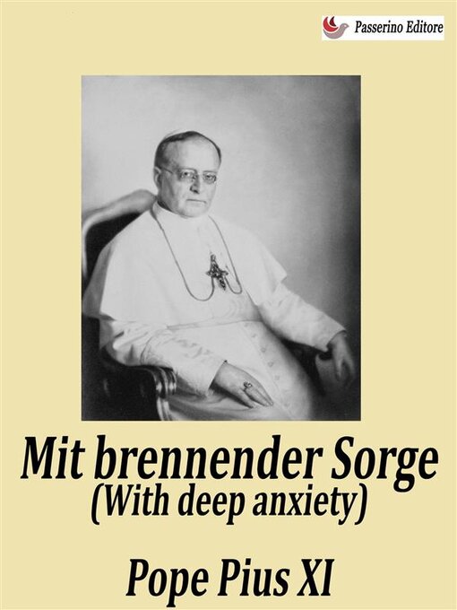 Title details for Mit brennender Sorge (With deep anxiety) by Pope Pius XI - Wait list